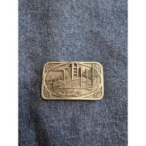 Siskiyou Brand American Steamboat Silver Belt Buckle - Made in USA